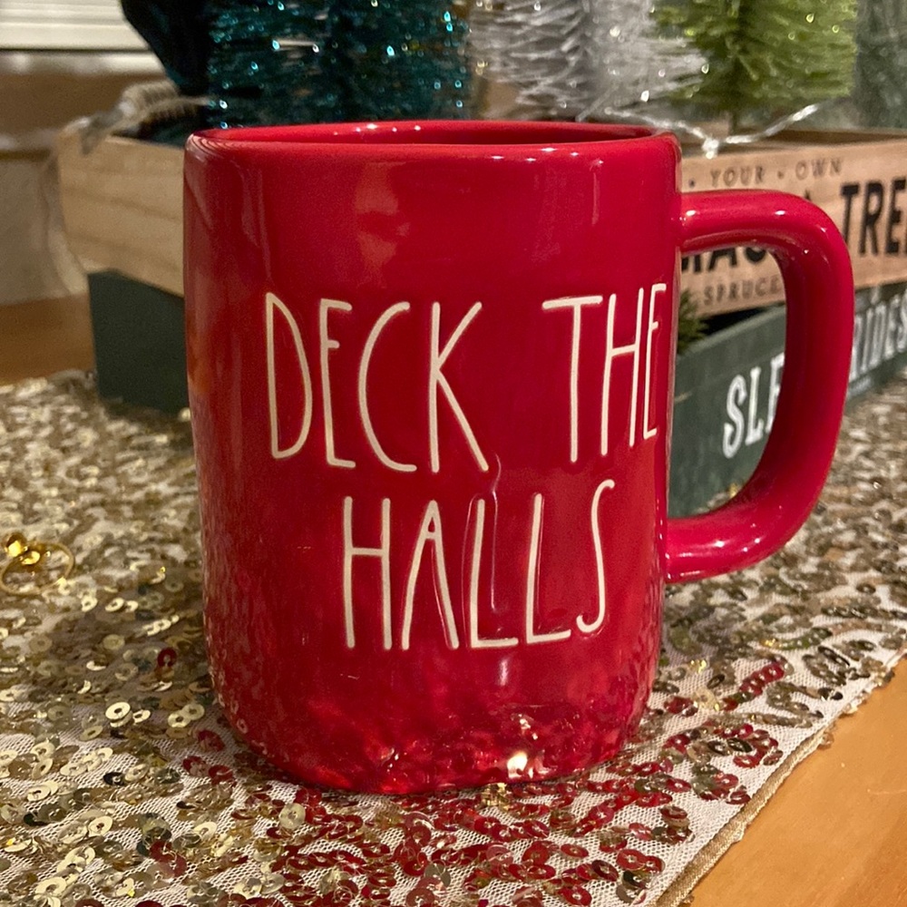 Rae Dunn DECK THE HALLS mug
